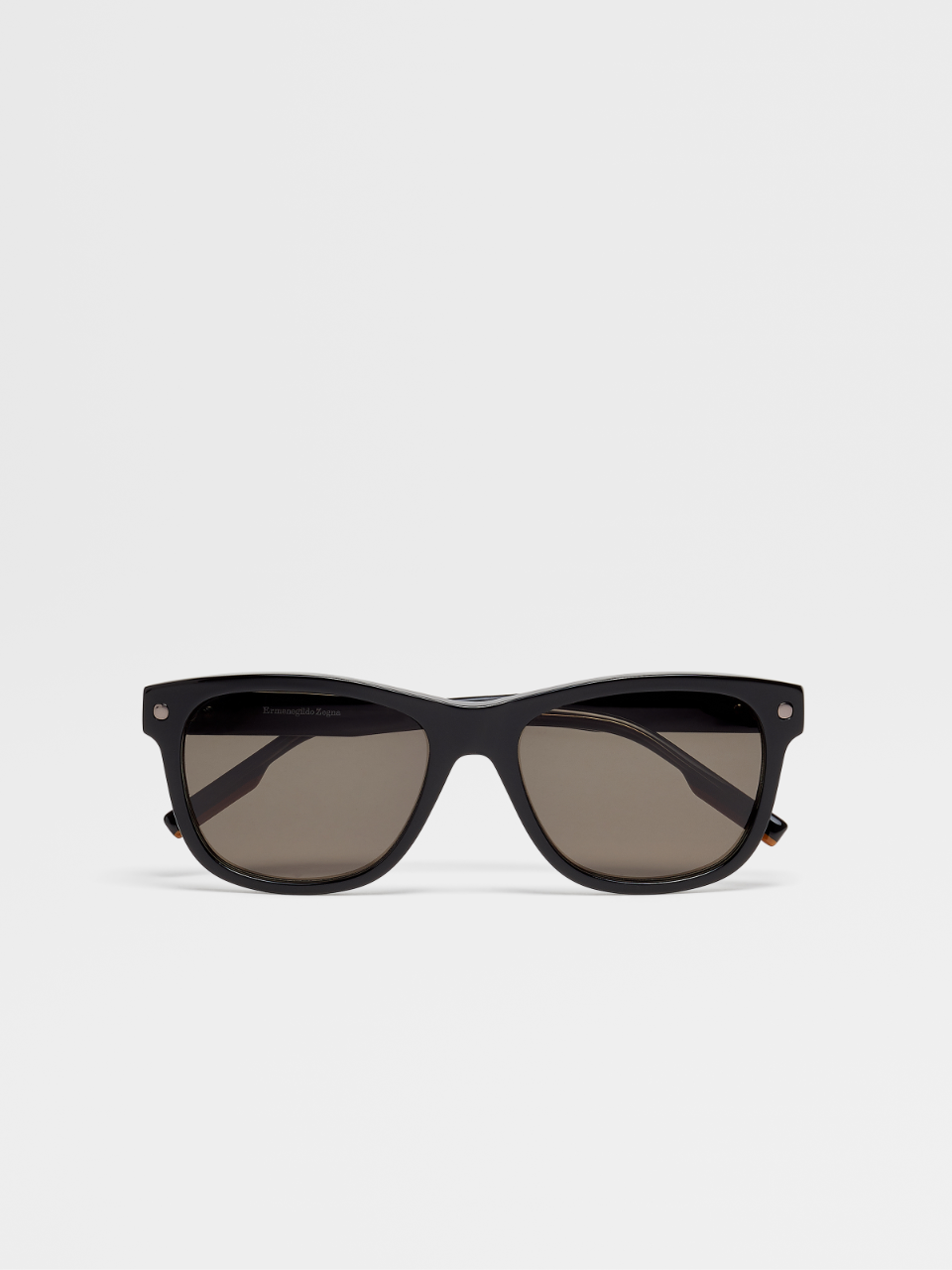 Solid Black Vintage Logo Acetate Sunglasses